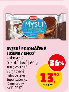 Ovesné sušenky Super bez cukru Emco