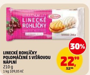 Rohlíčky linecké Klasa Pekárny a cukrárny Klatovy