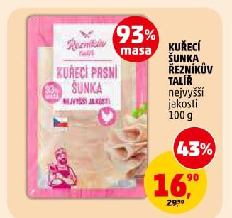 Šunka kuřecí nejvyšší jakosti Řezníkův talíř