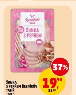 Šunka s pepřovým dekorem Řezníkův talíř