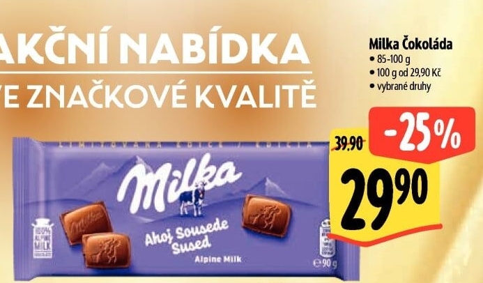 Čokoláda Milka