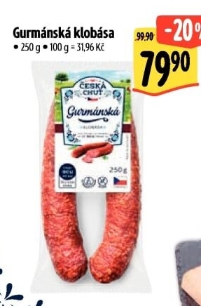 Klobása Gurmánská Česká Chuť