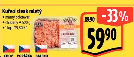 Kuřecí steak mletý Albert
