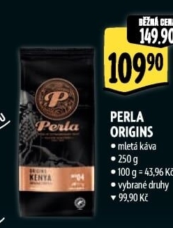 Mleté kávy Origins AH Perla