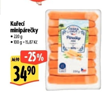Párečky kuřecí mini Česká chuť