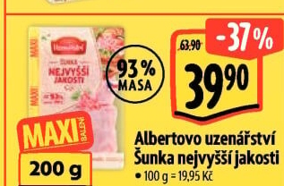 Šunka nejvyšší jakosti Albertovo uzenářství