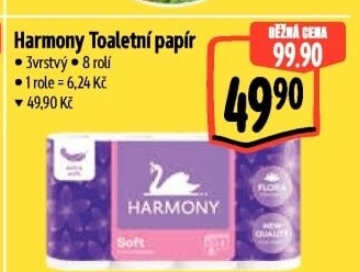 Toaletní papír 3vrstvý Harmony