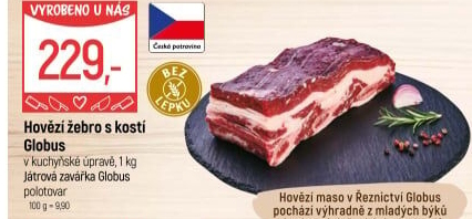 Hovězí žebra s kostí Globus
