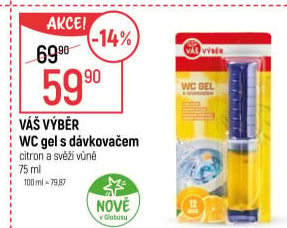 WC gel s dávkovačem Váš Výběr