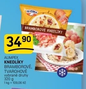 Bramborové knedlíky s uzeným masem mražené Severka
