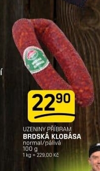 Brdská klobása Příbramská uzenina