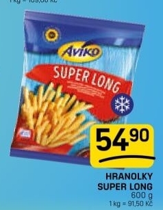Hranolky mražené Super Long Aviko