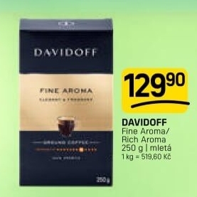 Mletá káva Fine aroma Davidoff