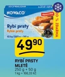 Rybí prsty předsmažené mražené Nowaco
