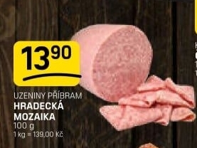 Salám Hradecká mozaika Příbramská uzenina