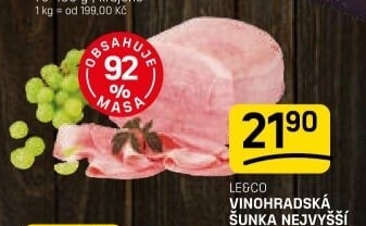 Šunka vinohradská nejvyšší jakosti LE&amp