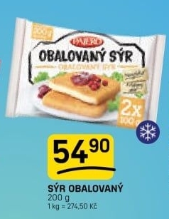 Sýr obalovaný mražený Pajero