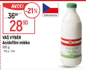 Acidofilní mléko Váš Výběr