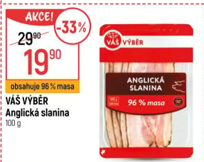Anglická slanina Váš Výběr
