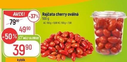 Rajčata cherry oválná