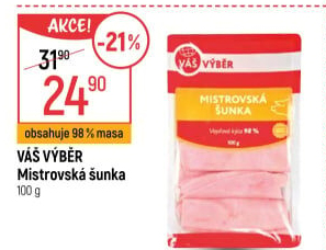 Šunka dušená Mistrovská Váš Výběr