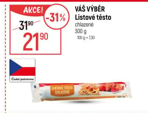 Listové těsto Váš Výběr