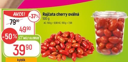 Rajčata cherry oválná