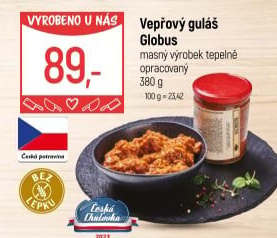 Vepřový guláš ve skle Globus