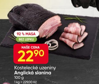 Anglická slanina Kostelecké uzeniny