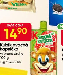 Kapsička ovocná 100% Kubík
