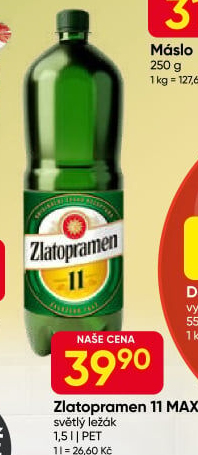 Pivo světlý ležák 11° Zlatopramen