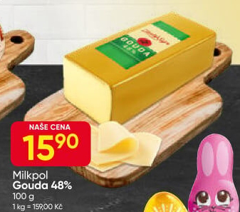 Sýr Gouda 48% Zlatý sýr Milkpol