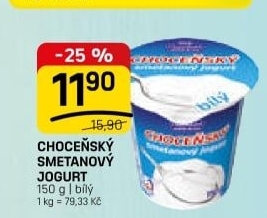 Bílý jogurt smetanový Choceňský