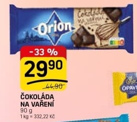 Čokoláda na vaření Orion