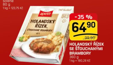 Holandský řízek se šťouchaným bramborem Apetit