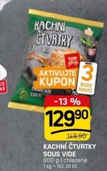 Kachní čtvrtky Sous vide Vodňanská kachna