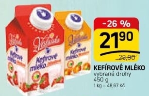 Kefírové mléko ochucené Mlékárna Valašské Meziříčí