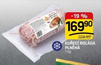 Kuřecí plněná roláda mražená Vodňanské kuře