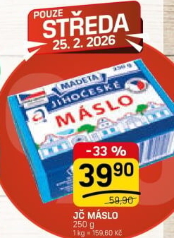 Máslo Jihočeské Madeta