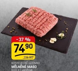 Maso mělněné vepřové Kostelecké uzeniny