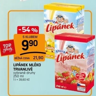 Nápoj mléko ochucené Lipánek Madeta