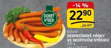 Párky debrecínské Sláma