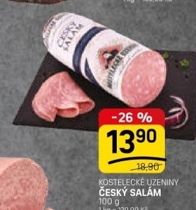Salám český Kostelecké uzeniny