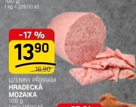 Salám Hradecká mozaika Příbramská uzenina