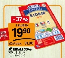 Sýr Eidam Jihočeský 30% Madeta