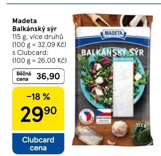 Balkánský sýr Madeta