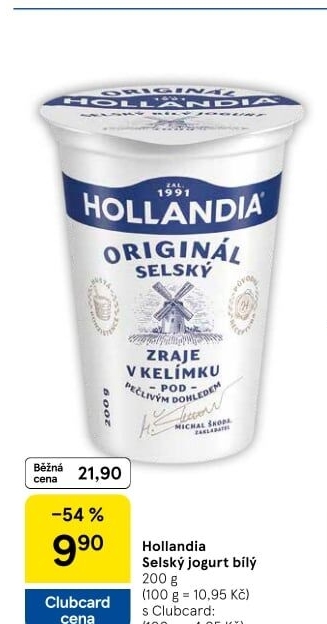Bílý jogurt selský Hollandia