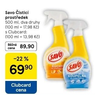 Čističe ve spreji Savo