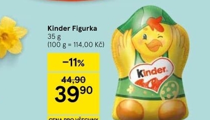 Čokoládové figurky velikonoční Kinder
