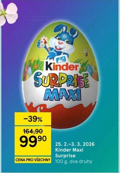 Čokoládové vajíčko s překvapením Maxi Kinder Surprise